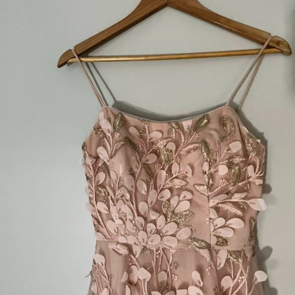 Floral-Appliqués High-Low Gown - Picture 8 of 12